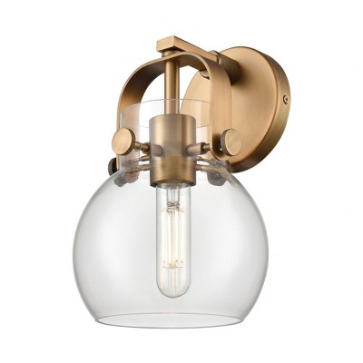 Pilaster II Sphere - 1 Light Wall Sconce In Industrial Style-9.75 Inches Tall and 6.5 Inches Wide