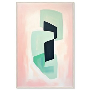Art Remedy Jade with Magnets Contemporary Shapes Abstract Wall Art Framed - 1 of 4
