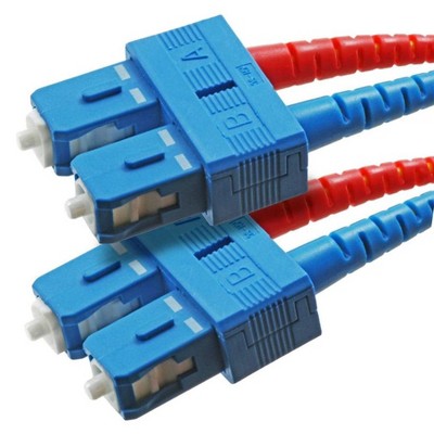 Monoprice Single Mode Fiber Optic Cable - 3 Meter - Yellow | SC/SC, UL,  9/125 Type, Duplex, Corning, OFNR, UL, 9um Core 125um Cladding Diameter