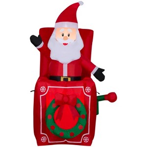 Gemmy Animated Christmas Inflatable Santa in Pop Up Box, 5 ft Tall, Multi - 1 of 4