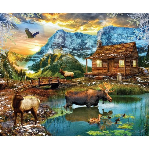 Sunsout White Mountain Cabin 1000 Pc Jigsaw Puzzle 46021 : Target