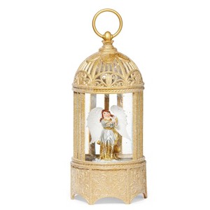 Roman LED Swirl Birdcage with Angel Christmas Decorative Figurine - 1 of 4