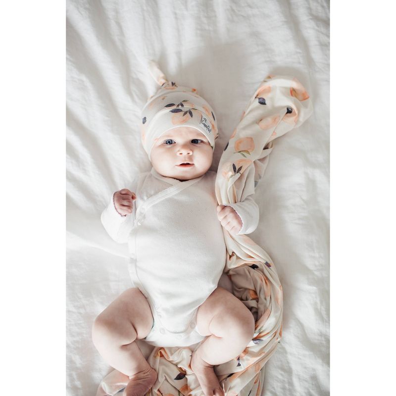 Copper Pearl Bloom Knit Swaddle Blanket, 4 of 8