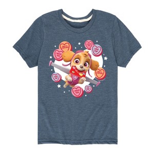 Boys' - Paw Patrol - Skye Conversation Hearts Short Sleeve Graphic T-Shirt - 1 of 4