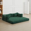 Dolonm 78.8 "Foldable Combination Sofa,Compression Boneless Sofa,Floor Sofa Mattress,Corduroy Fabric,Suitable for Living Room and Bedroom, Green - 3 of 4