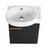 Okak 16.8In/23In Bathroom Vanity with Sink, Wall Mounted Bathroom Sink Cabinet with 1 Soft-Closing Cabinet Door for Bathroom - 4 of 4