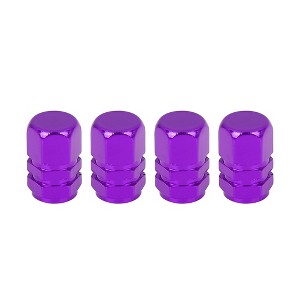 Unique Bargains Car Aluminium Alloy Dustproof Hexagon Shape Wheel Valve Caps 4 Pcs - 1 of 4