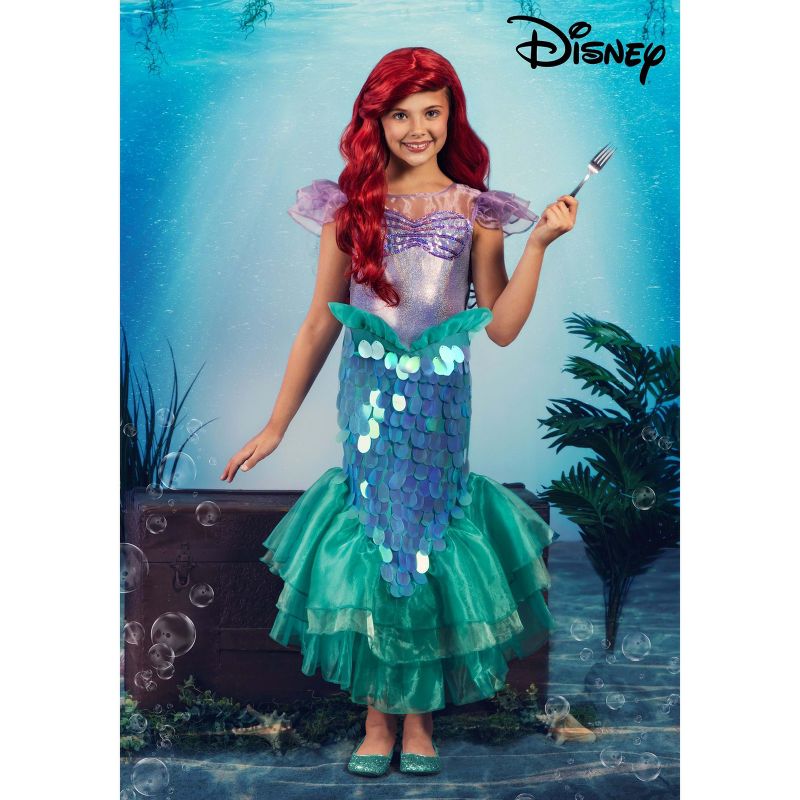 HalloweenCostumes.com Little Mermaid Ariel Girl's Costume., 2 of 11