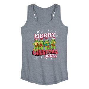 Women's - Teenage Mutant Ninja Turtles - Merry Christmas Dude Graphic Racerback Tank - 1 of 4