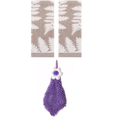 REGALWOVEN 3 Pcs Soft Absorbent Decorative Hand Towels for Bathroom Kitchen