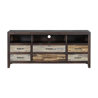 Bella Depot 63.8''W Retro Distressed Wooden TV Stand