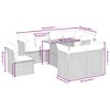 vidaXL Patio Sofa Set with Cushions 9 Piece, Outdoor Sectional Sofa Couch, Patio Conversation Set for Garden Backyard, Gray Poly Rattan - 3 of 4