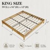 AMERLIFE Solid Wood Bed Frame with No Headboard, No Box Spring Needed/Wood Slat Support - 3 of 4