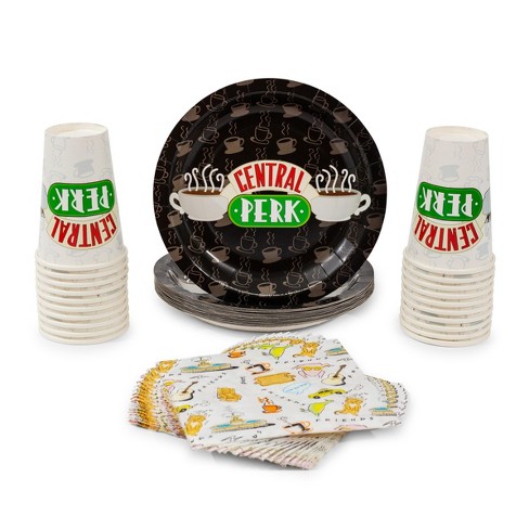 Silver Buffalo Friends Central Perk 60-Piece Party Tableware Set | Cups, Plates, Napkins - image 1 of 4