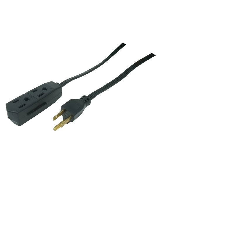 Woods 8&#39; Grounded Extension Cord Black, 3 of 5