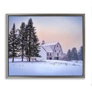 Stupell Industries Winter Farmhouse Snow Landscape, 17" x 21" - 1 of 4