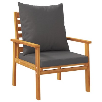 vidaXL Sofa Chair Dark grey Solid acacia wood Modern