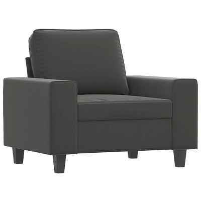 vidaXL Dark Grey Sofa Chair with Comfortable Microfiber Upholstery, Modern Design, Easy Clean Fabric, and Ample Seat Space
