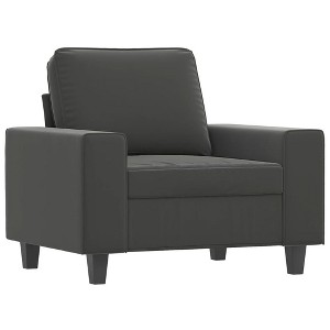 vidaXL Dark Grey Sofa Chair with Comfortable Microfiber Upholstery, Modern Design, Easy Clean Fabric, and Ample Seat Space - 1 of 4