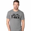 Mens Ask Me About My Trex T Shirt Funny Cool Dinosaur Flip Graphic Novelty Tees - Crazy Dog Men's T Shirt - 2 of 4