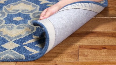 Handmade Blue and Grey Wool Tufted Round Area Rug
