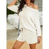 Imily Bela
Women's 2-Piece Set Off-Shoulder Knit Sweater and Shorts Casual Outfit - 4 of 4