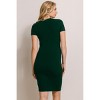 Hello Miz Ribbed Bodycon Short Sleeve Round Neck Maternity Dress - 3 of 3