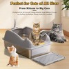 JUJABU Enclosed Stainless Steel Cat Litter Box with Lid Extra Large - 4 of 4