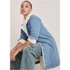 VENUS Womens Denim Faux Shearling Jacket - 3 of 4