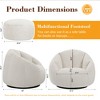 GYIIYUO 47" Giant Bean Bag Chair for Adults - Comfy Plush Shell Soft Accent Chair, Oversized Cozy Lounge Floor Sofa Reading Chair - 2 of 4
