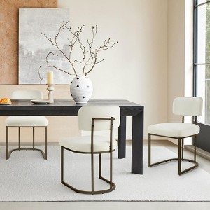Spruce&Spring Dining Chair Set with Brass Frame - 1 of 4