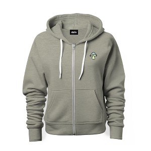 Dalix Mushroom Glow in the Dark Embroidered Zip Hoodie Fleece Fungi Long Sleeve Pocket Warm Soft Mens - 1 of 4