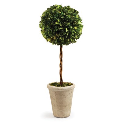 Plum & Post Boxwood Single Faux (Fake) Sphere Topiary 23.25"