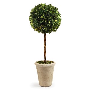 Plum & Post Boxwood Single Faux (Fake) Sphere Topiary 23.25" - 1 of 2