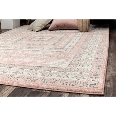 Harper Blue Geometric 24"x4" Easy-Care Synthetic Area Rug
