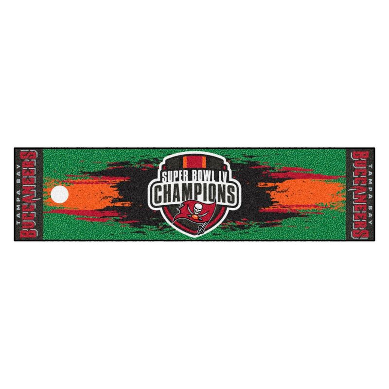NFL Super Bowl LV Champions Tampa Bay Buccaneers 1.5&#39;x6&#39; Putting Green Mat, 1 of 5