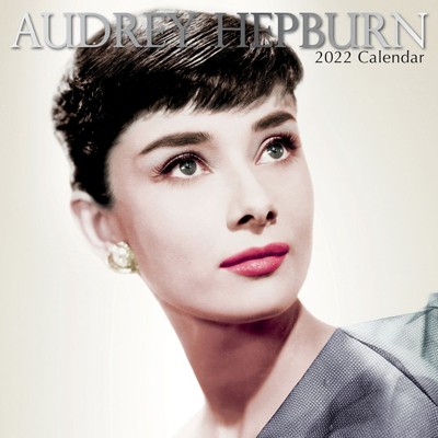 The Gifted Stationery 2021 - 2022 Monthly Audrey Hepburn Wall Calendar, 16 Month, Celebrity Theme with Reminder Stickers, 12 x 12 in