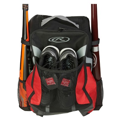 Rawlings Bat Bag Backpack - Black/Gray/Red
