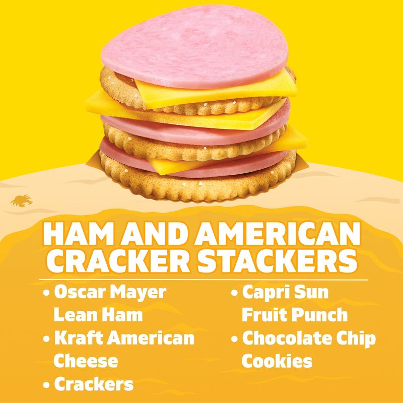 Lunchables Ham &#38; American Cheese Cracker Stackers - 9.1oz, 4 of 14