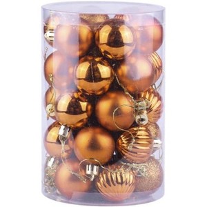 TackView 34 pieces of 4cm Shatterproof Christmas Ball Ornament Set - Durable Xmas Tree Hanging Decorations for Holiday & Wedding Decor - 1 of 1
