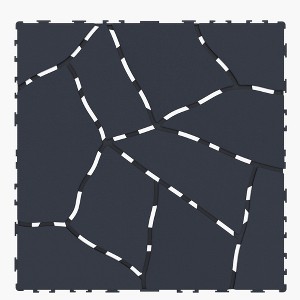 Vynxaria 44 Pieces of 12 Inch Dark Gray Crushed Stone Crack Style Tiles, Ideal for Porch, Poolside, Balcony, Backyard - 1 of 4
