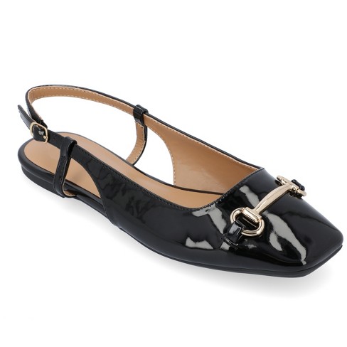 Journee Collection Womens Ceecy Tru Comfort Foam Sling Back Buckle Square Toe Flats - image 1 of 4