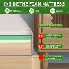 BestMassage 6 Inch Mattress Bamboo Charcoal Memory Foam Mattress Medium Firm Mattress CertiPUR-US Certified - 3 of 4