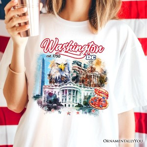 Artistic Washington DC T-Shirt, Landmarks of the Nation’s Capital, White House Travel Tee| OrnamentallyYou - 1 of 4