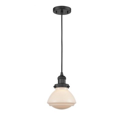 Olean - 1 Light Cord Hung Mini Pendant In Industrial Style-7.75 Inches Tall and 6.75 Inches Wide