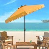 Venice Single Scallop 9Ft Crank Push Button Tilt Umbrella - PAT8010 - Safavieh - 2 of 4