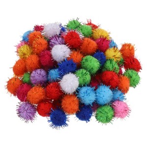 Unique Bargains Creative High Elastic Decoration Home Art Supplies Pom Poms 0.6" - 1 of 4