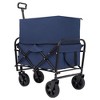 Grungis Expandable Folding Wagon for Camping,Rolling cart with Dual-Layer Storage,All Terrain Beach Wagons for Camping Shopping - 4 of 4