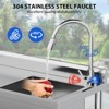 Stainless Steel Utility Sink Freestanding, Single Bowl Kitchen Sink with Countertop, Storage Shelf, Laundry Tub for Garage Shop Outdoor - 2 of 4