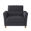 2pcs Georgia Upholstered Chair and Sofa Set Dark Gray - CorLiving - 4 of 4